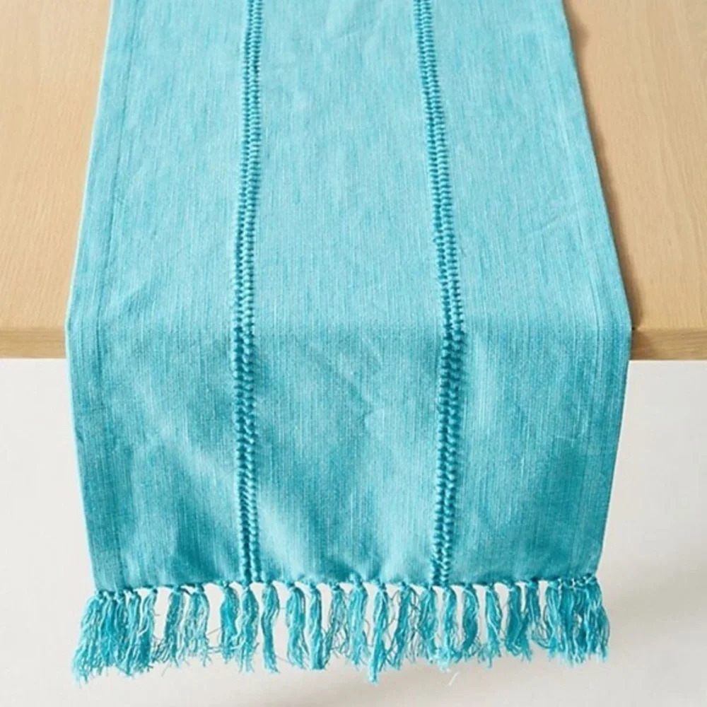 NWT Anthropologie Abaco Turquoise Table Runner